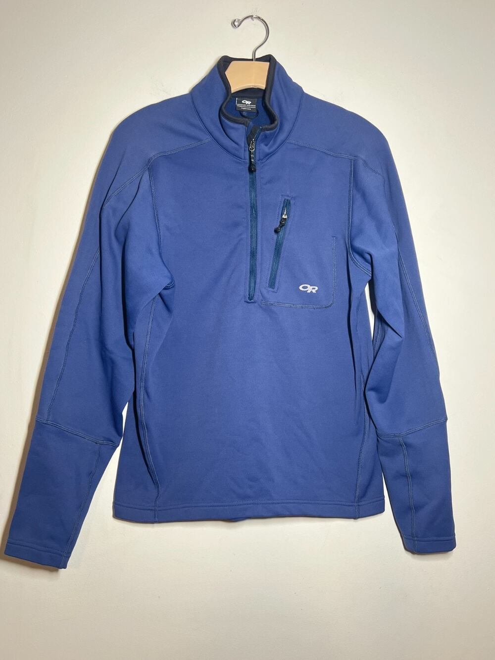 Outdoor Research OR Men's Blue Vigor Grid Fleece Half Zip Jacket Pullover S